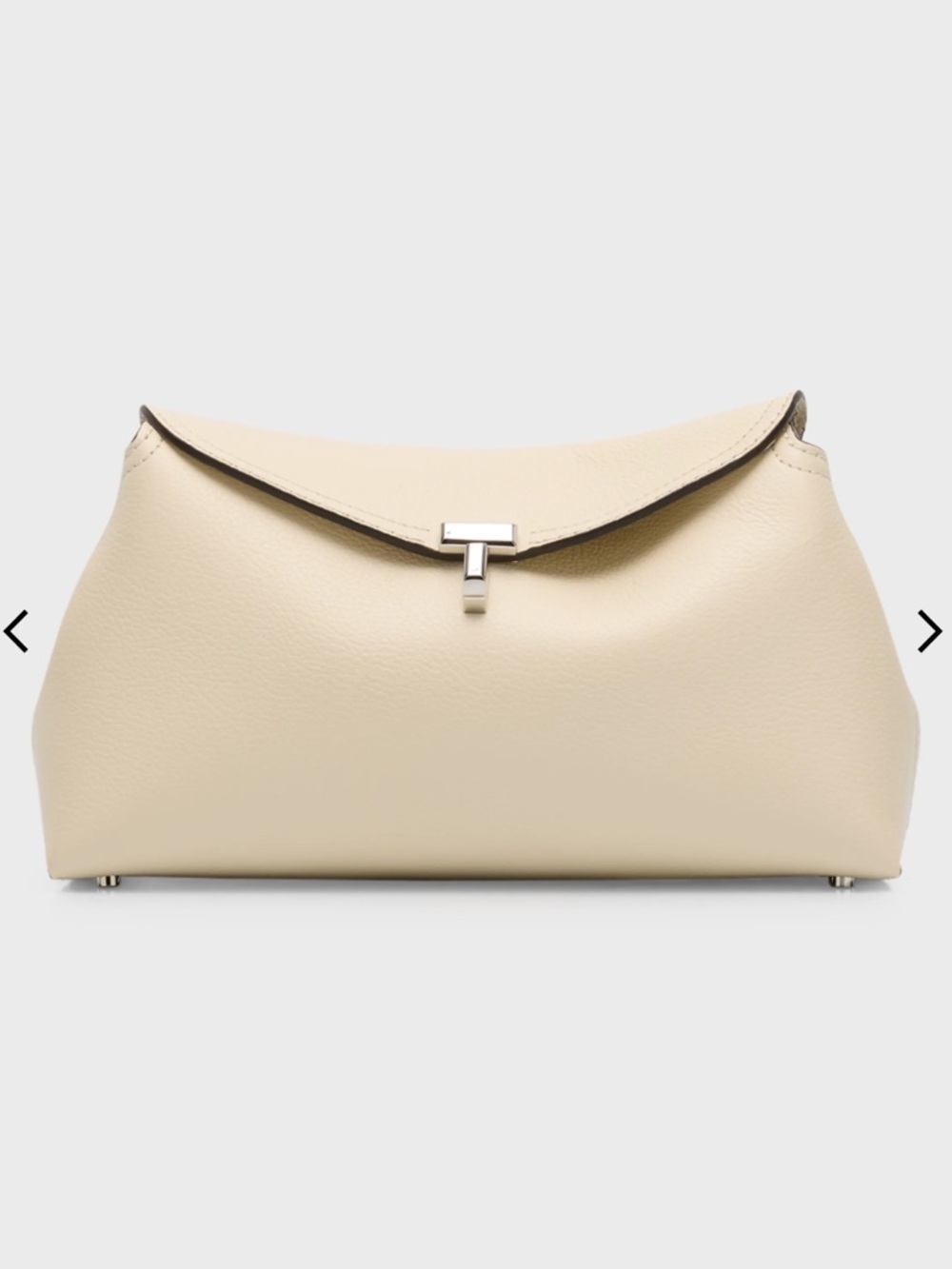 Toteme T-Lock Clutch in Milk